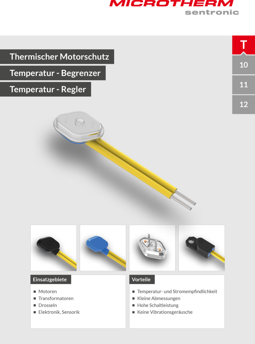 Thermal motor protector Temperature limiter Thermal cut-out