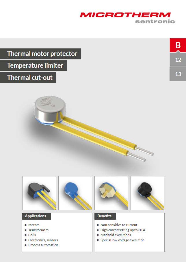 MICROTHERM T 11 A 16005 U 112 L 340100センサー、温度、SPST-NC、205